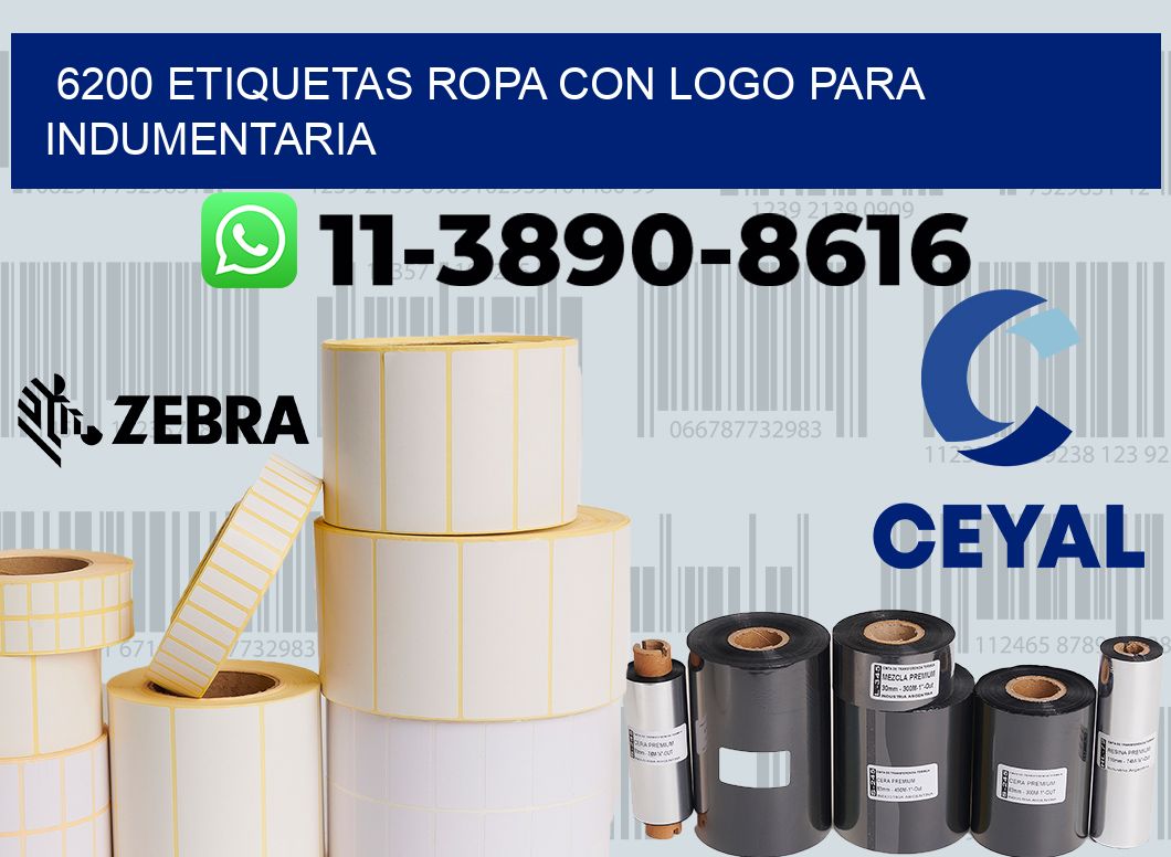 6200 Etiquetas ropa con logo para indumentaria