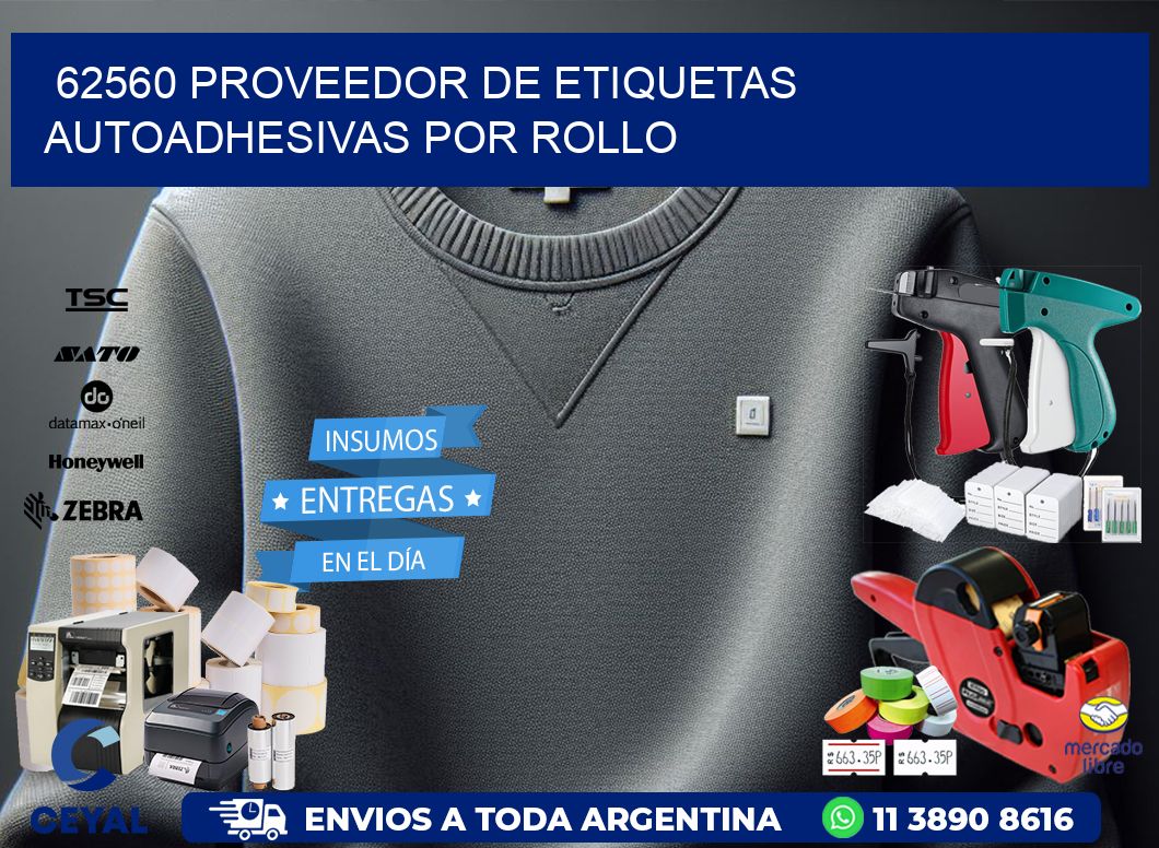 62560 proveedor de etiquetas autoadhesivas por rollo