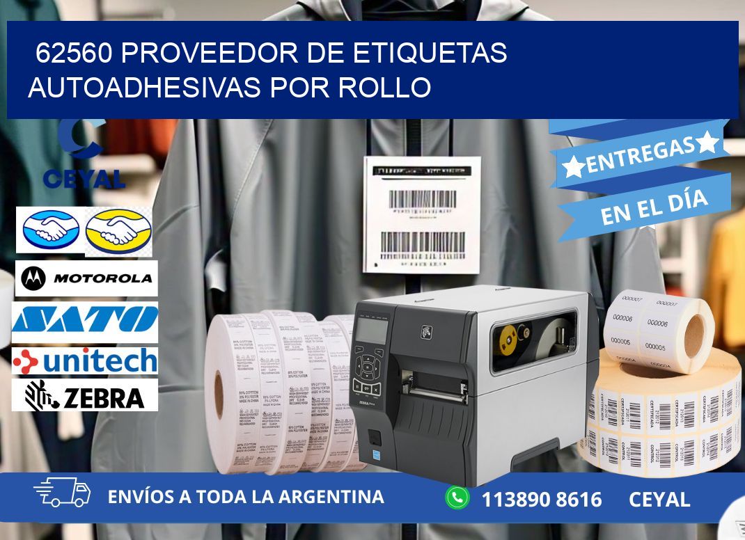62560 proveedor de etiquetas autoadhesivas por rollo