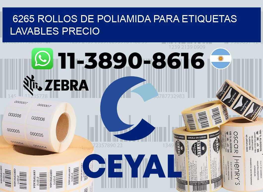 6265 rollos de poliamida para etiquetas lavables precio