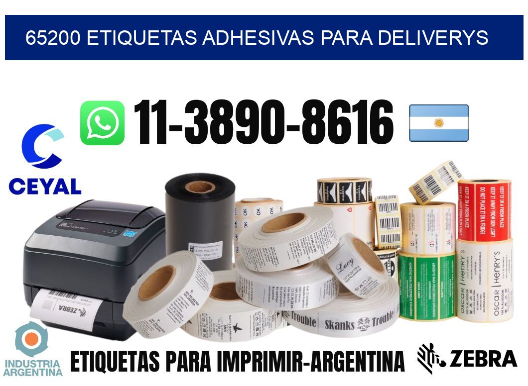 65200 etiquetas adhesivas para deliverys