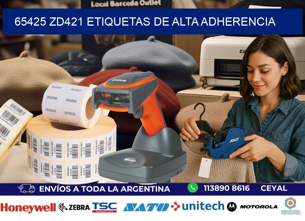 65425 zd421 etiquetas de alta adherencia