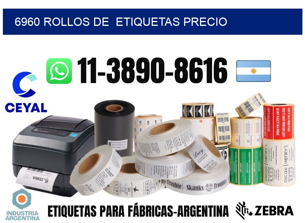6960 rollos de  etiquetas precio