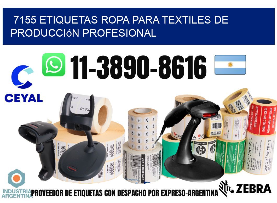 7155 Etiquetas ropa para textiles de producción profesional