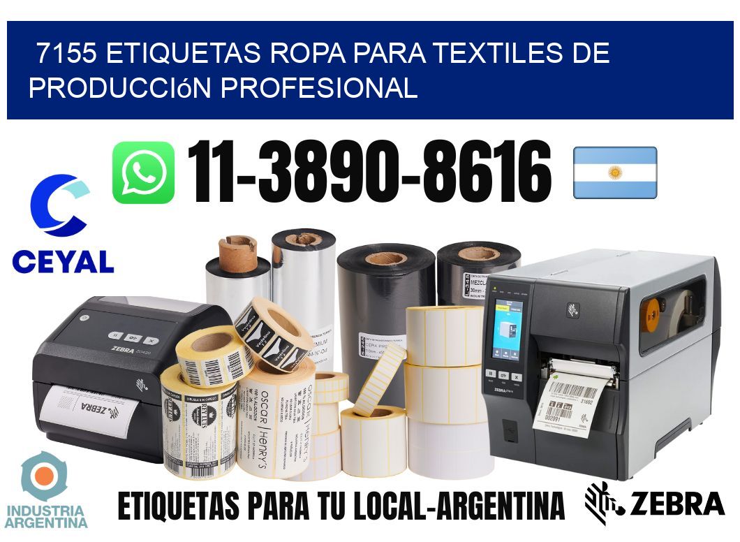 7155 Etiquetas ropa para textiles de producción profesional