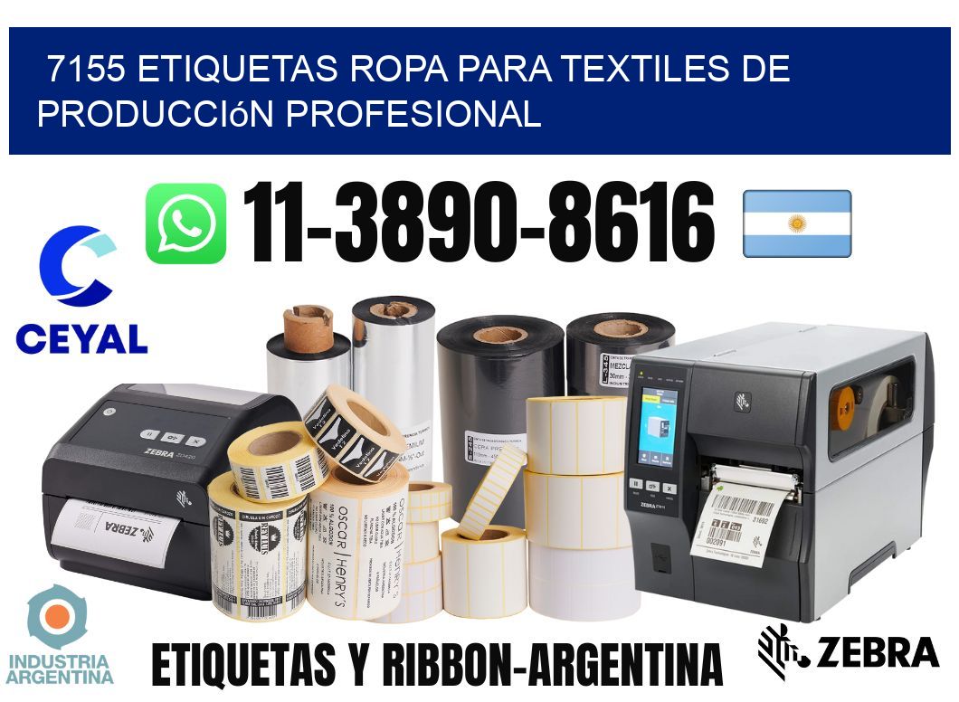 7155 Etiquetas ropa para textiles de producción profesional