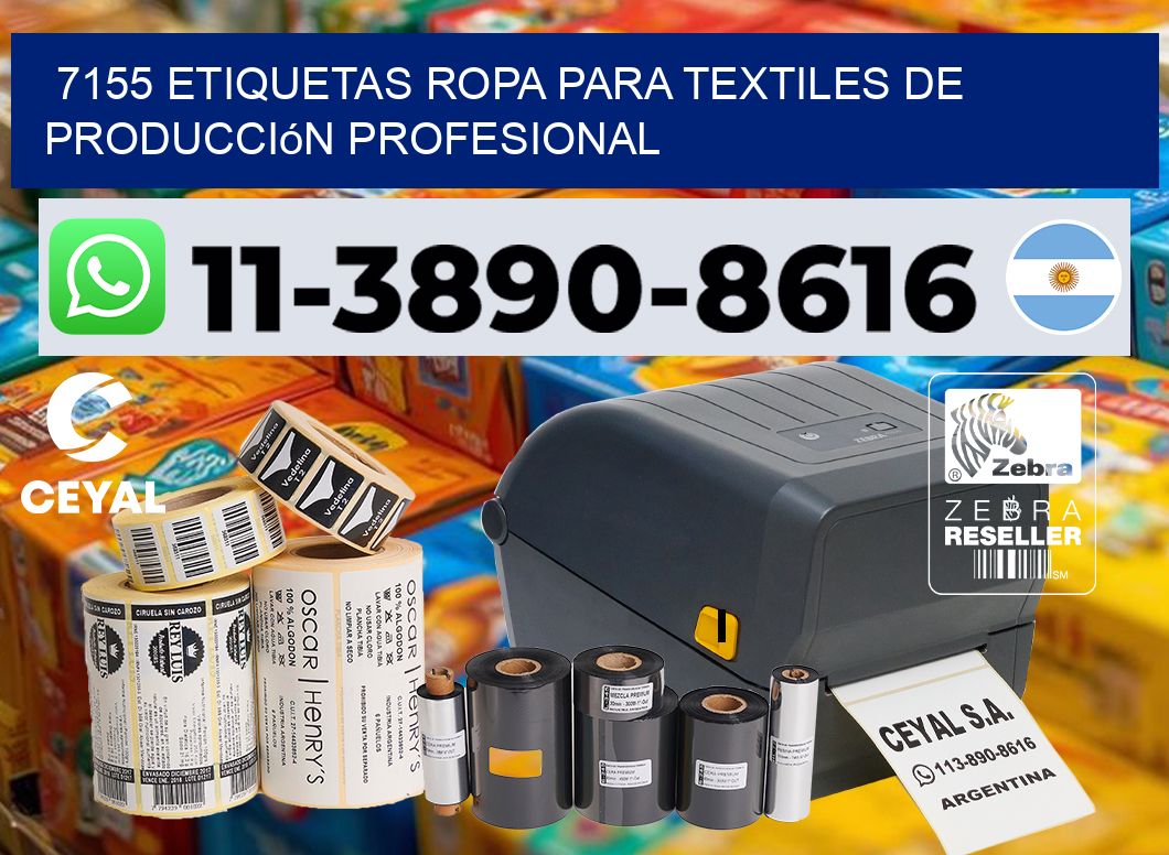 7155 Etiquetas ropa para textiles de producción profesional