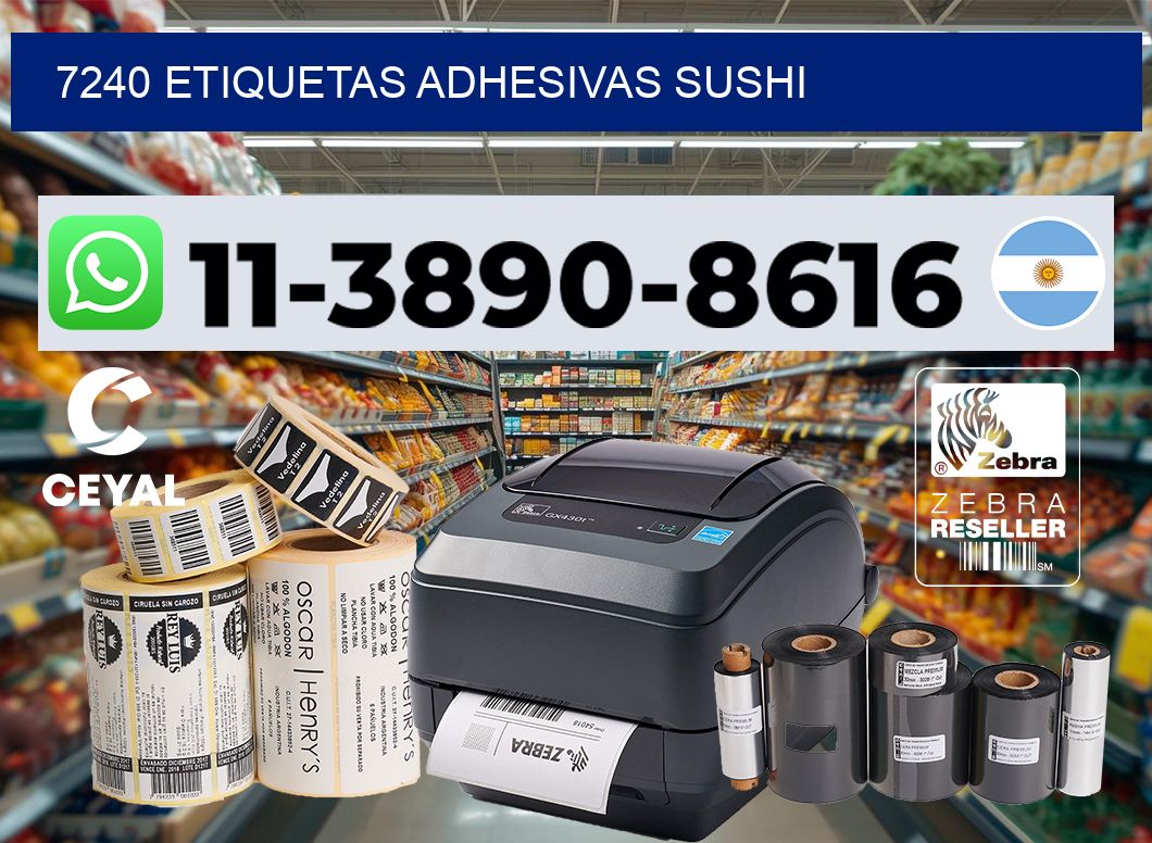 7240 etiquetas adhesivas sushi