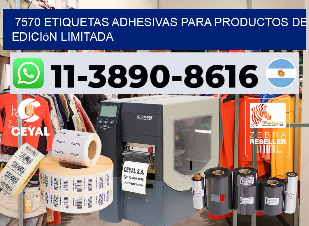 7570 Etiquetas adhesivas para productos de edición limitada