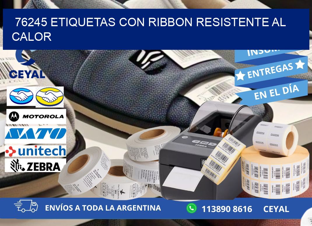 76245 etiquetas con ribbon resistente al calor