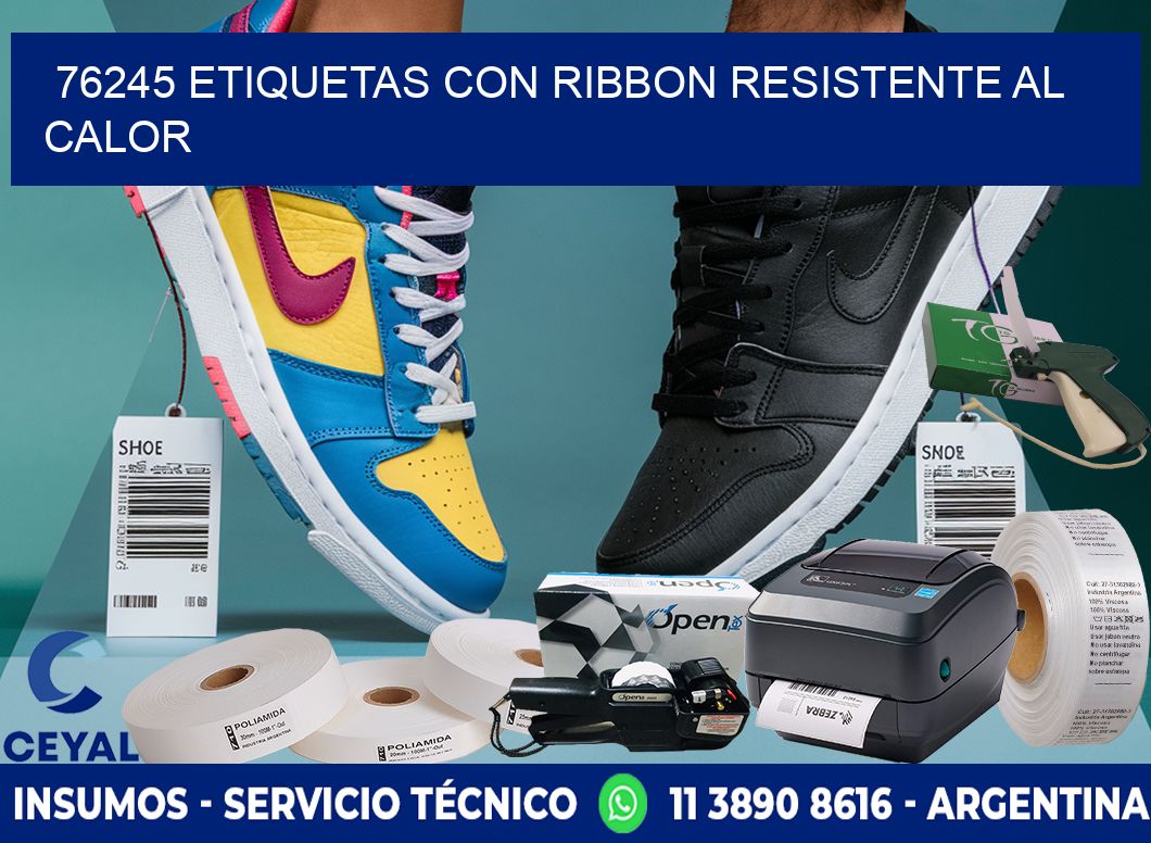 76245 etiquetas con ribbon resistente al calor