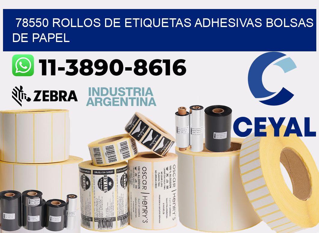 78550 rollos de etiquetas adhesivas bolsas de papel