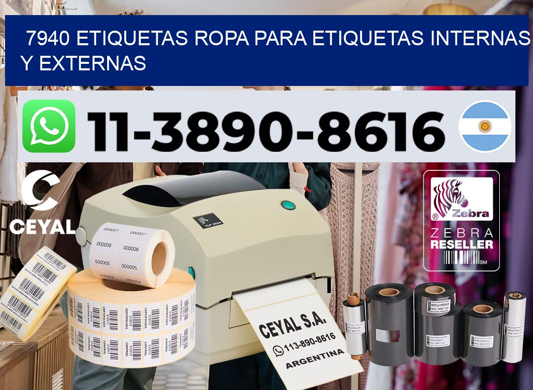 7940 Etiquetas ropa para etiquetas internas y externas