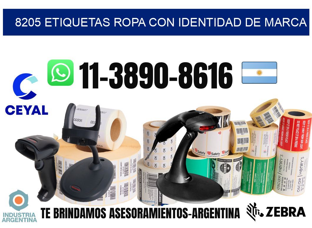 8205 Etiquetas ropa con identidad de marca