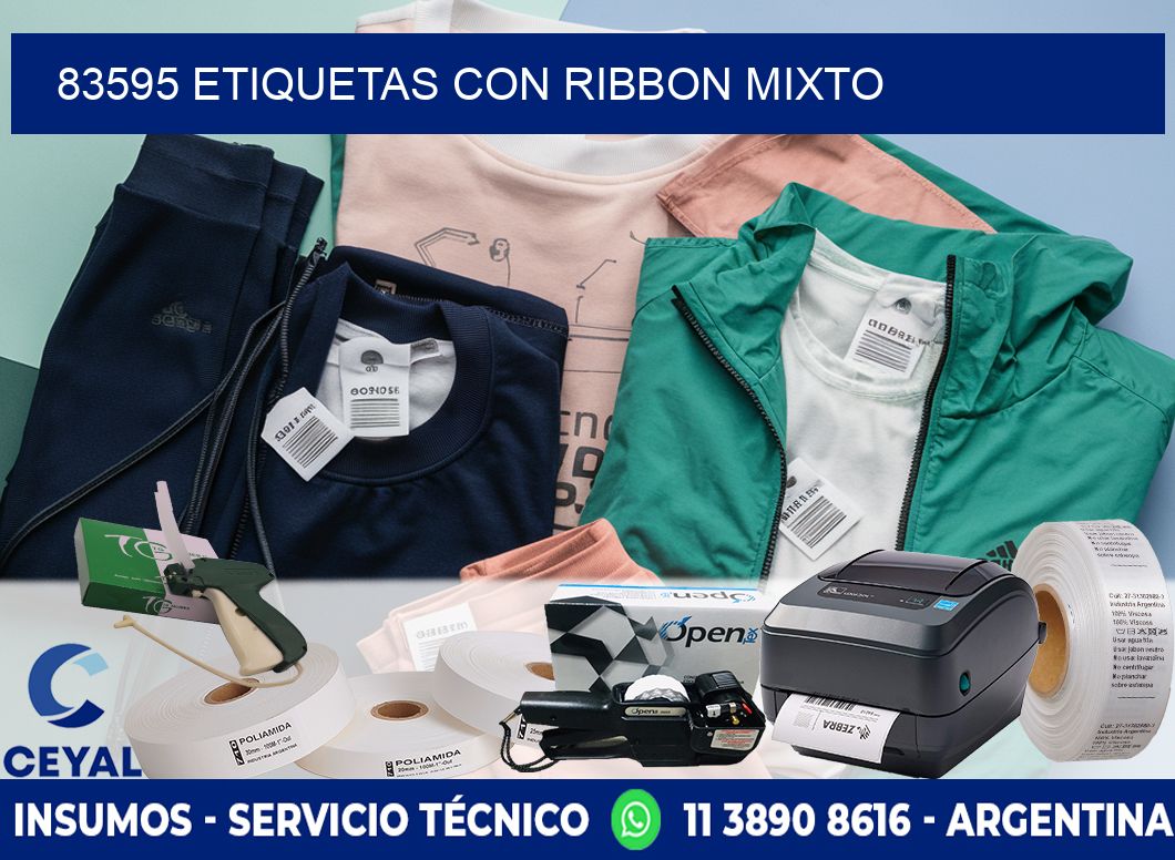 83595 etiquetas con ribbon mixto