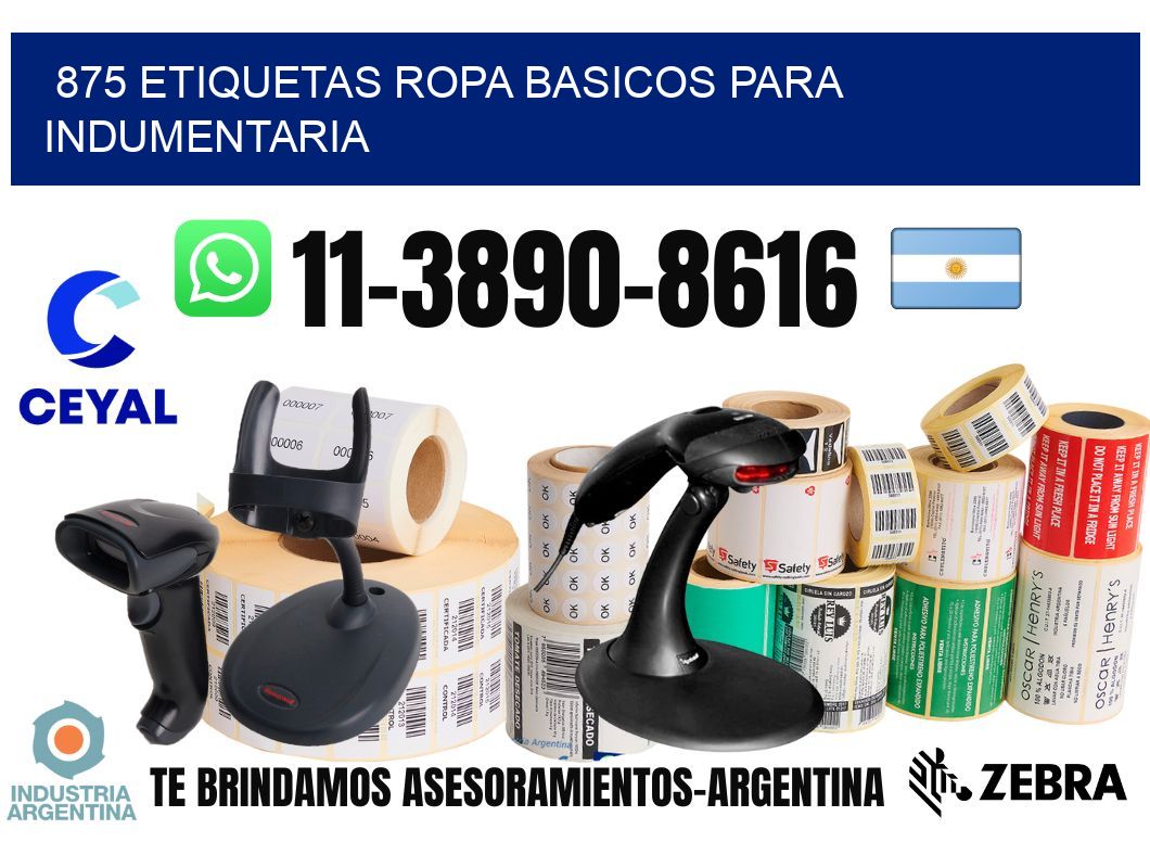 875 Etiquetas ropa basicos para indumentaria