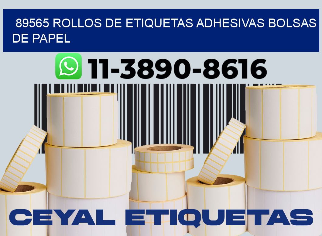 89565 rollos de etiquetas adhesivas bolsas de papel