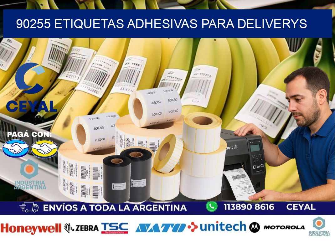 90255 etiquetas adhesivas para deliverys