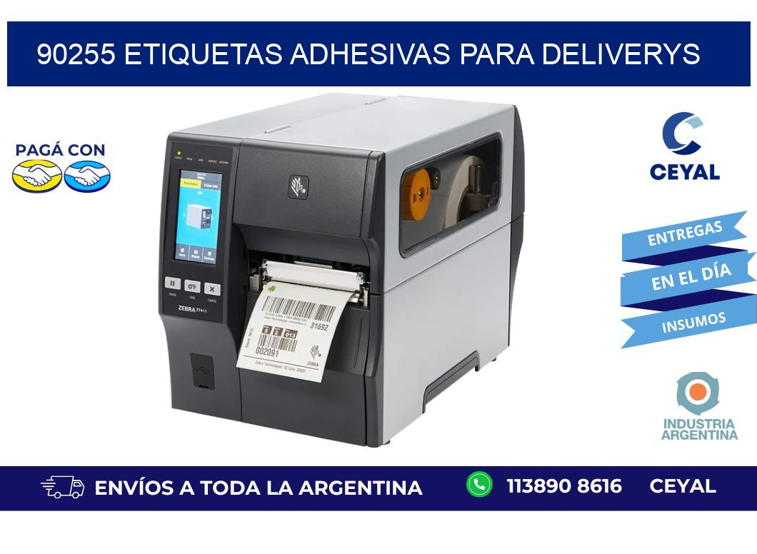 90255 etiquetas adhesivas para deliverys