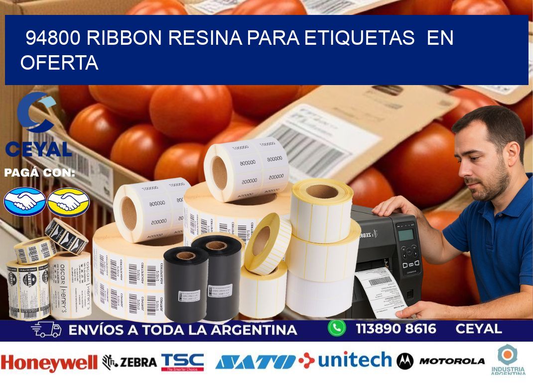 94800 ribbon resina para etiquetas  en oferta