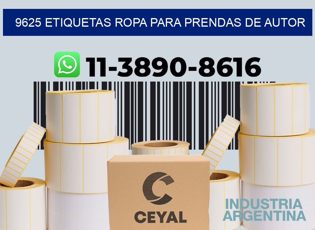 9625 Etiquetas ropa para prendas de autor