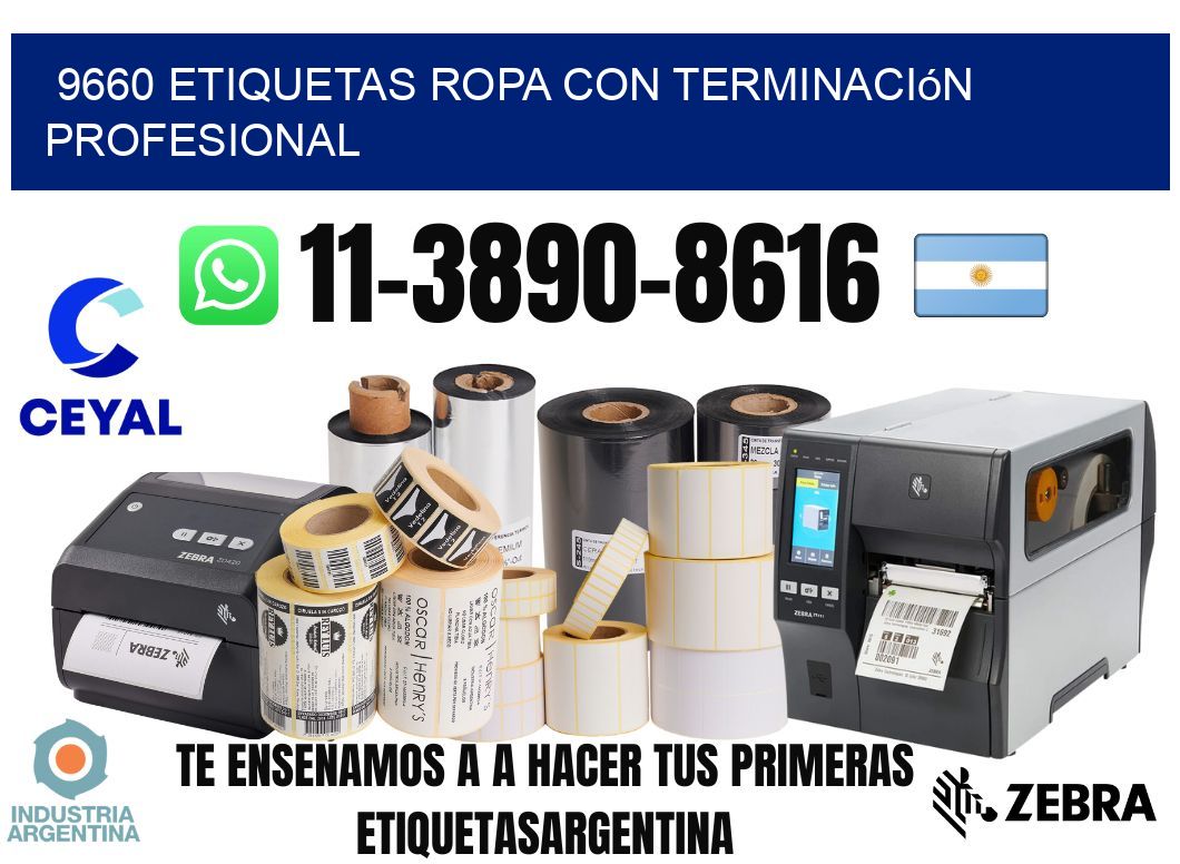 9660 Etiquetas ropa con terminación profesional