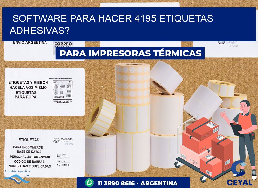 Software para hacer 4195 etiquetas adhesivas?