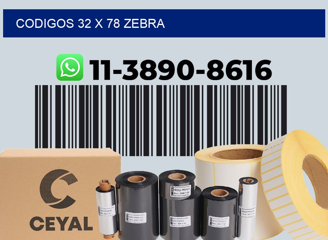codigos 32 x 78 zebra