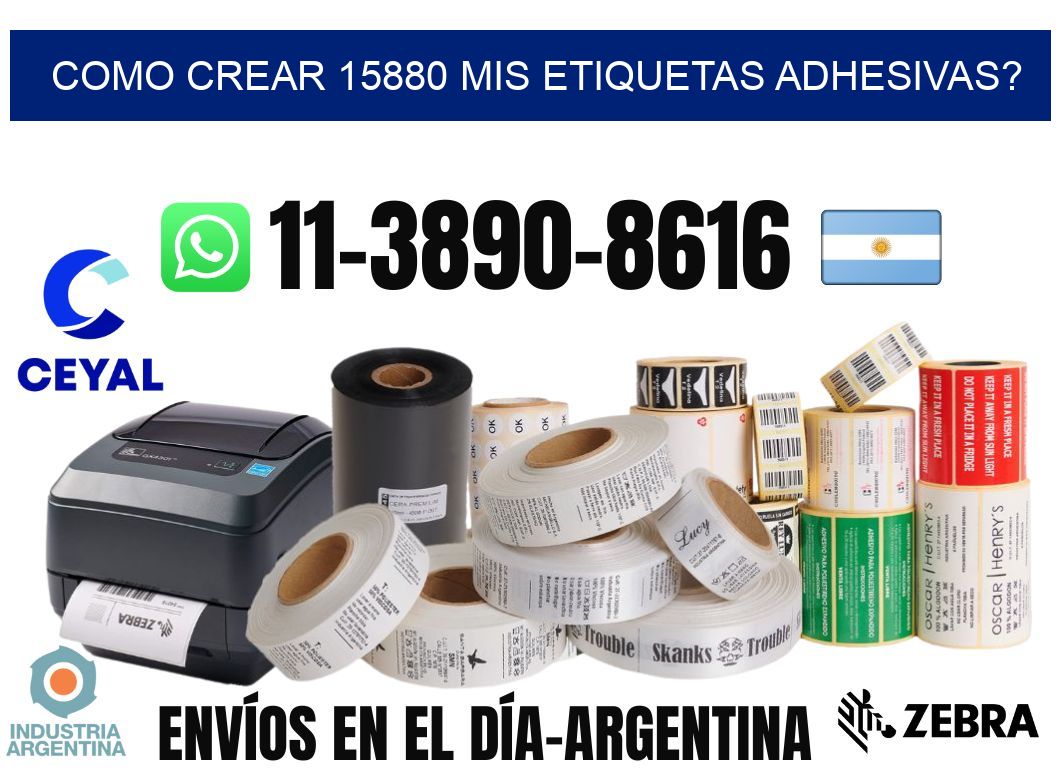 como crear 15880 mis etiquetas adhesivas?