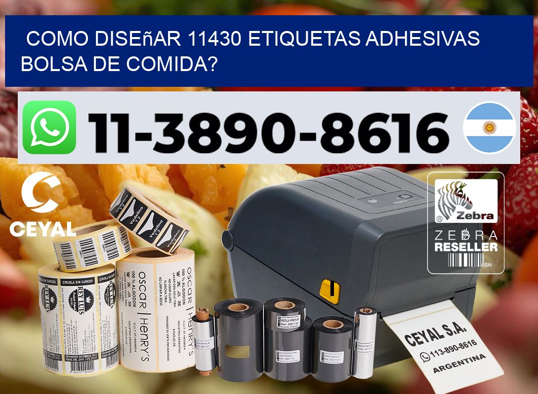 como diseñar 11430 etiquetas adhesivas bolsa de comida?