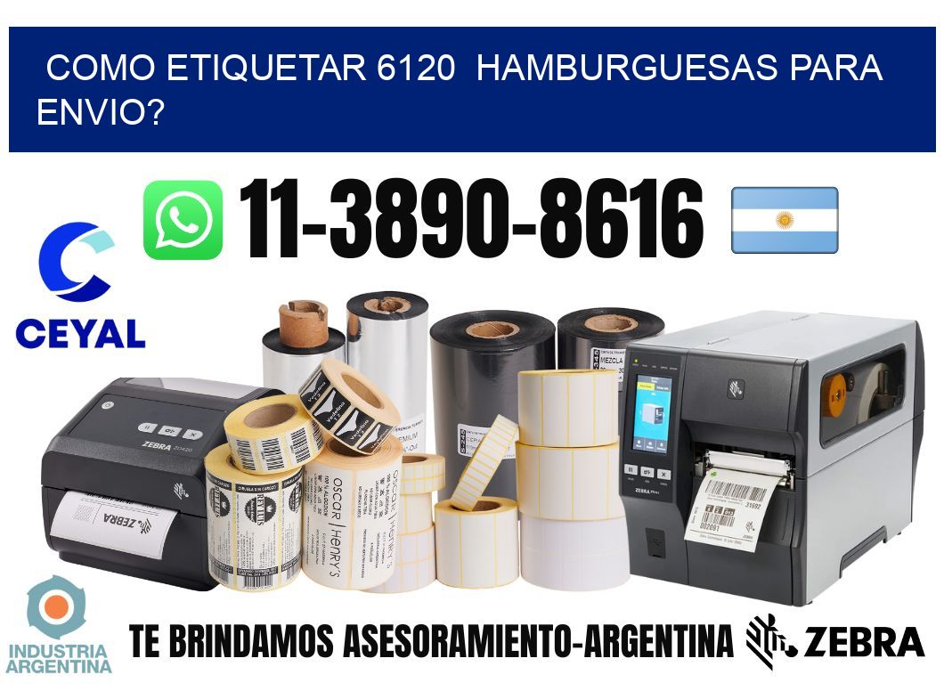 como etiquetar 6120 hamburguesas para envio?