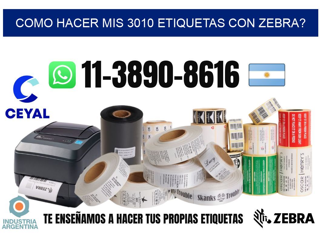 como hacer mis 3010 etiquetas con zebra?