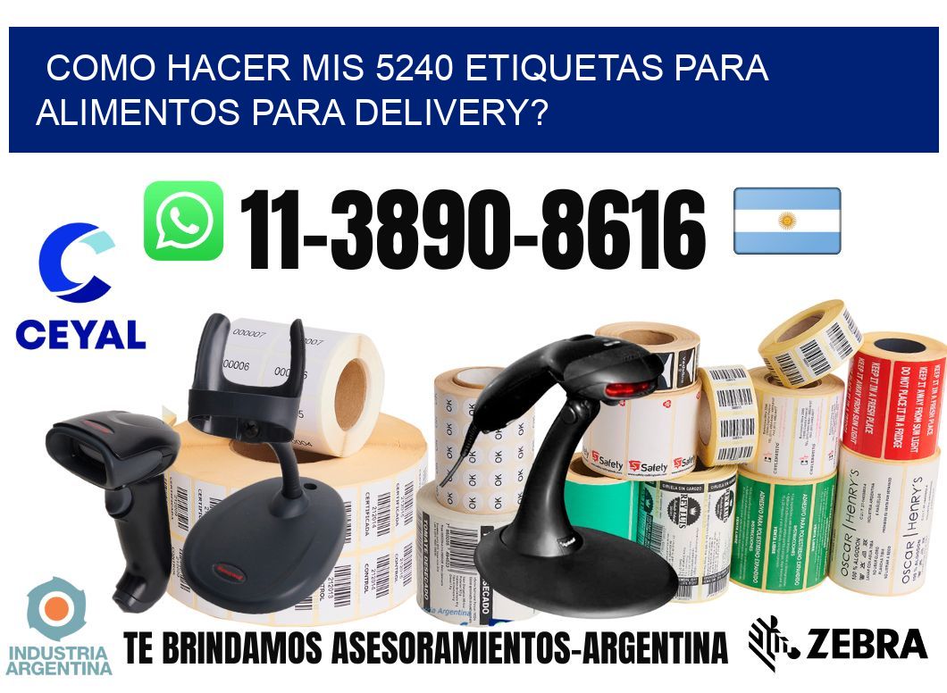 como hacer mis 5240 etiquetas para alimentos para delivery?