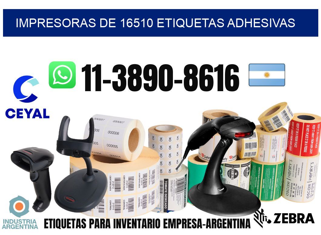 impresoras de 16510 etiquetas adhesivas