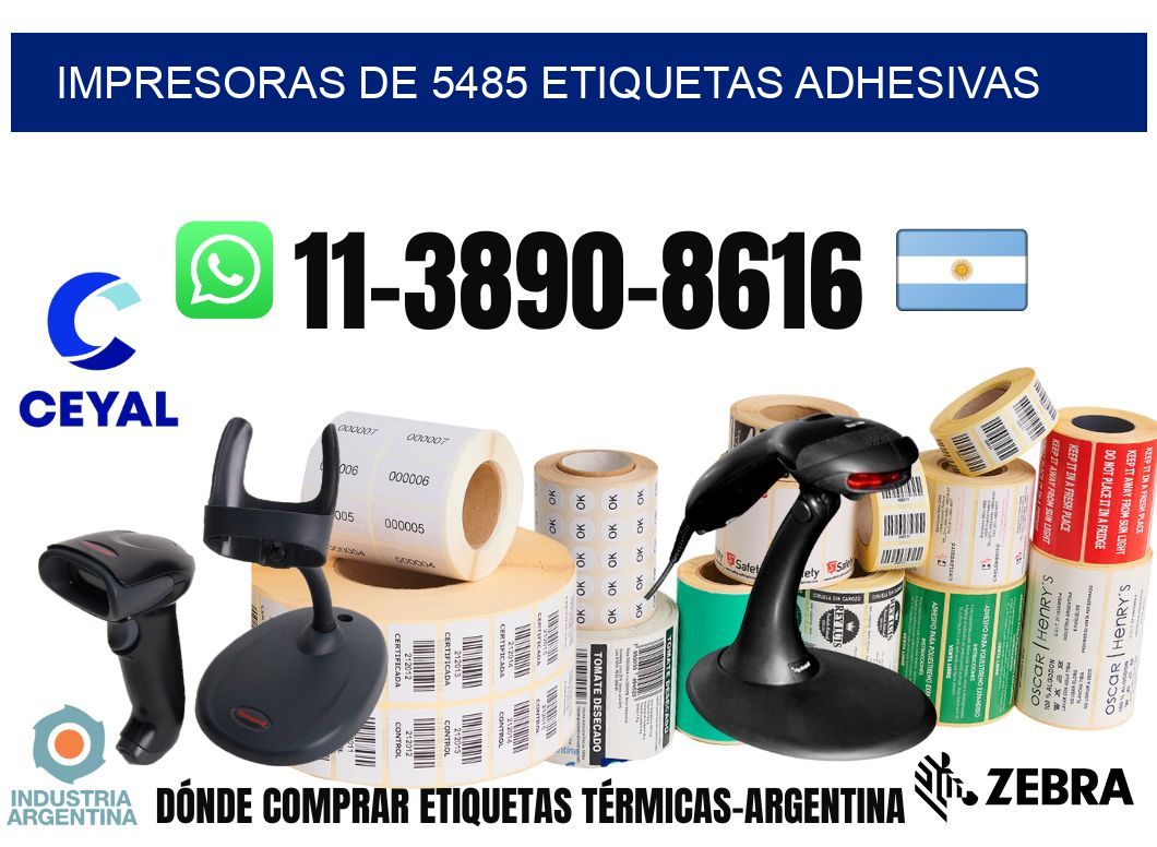 impresoras de 5485 etiquetas adhesivas