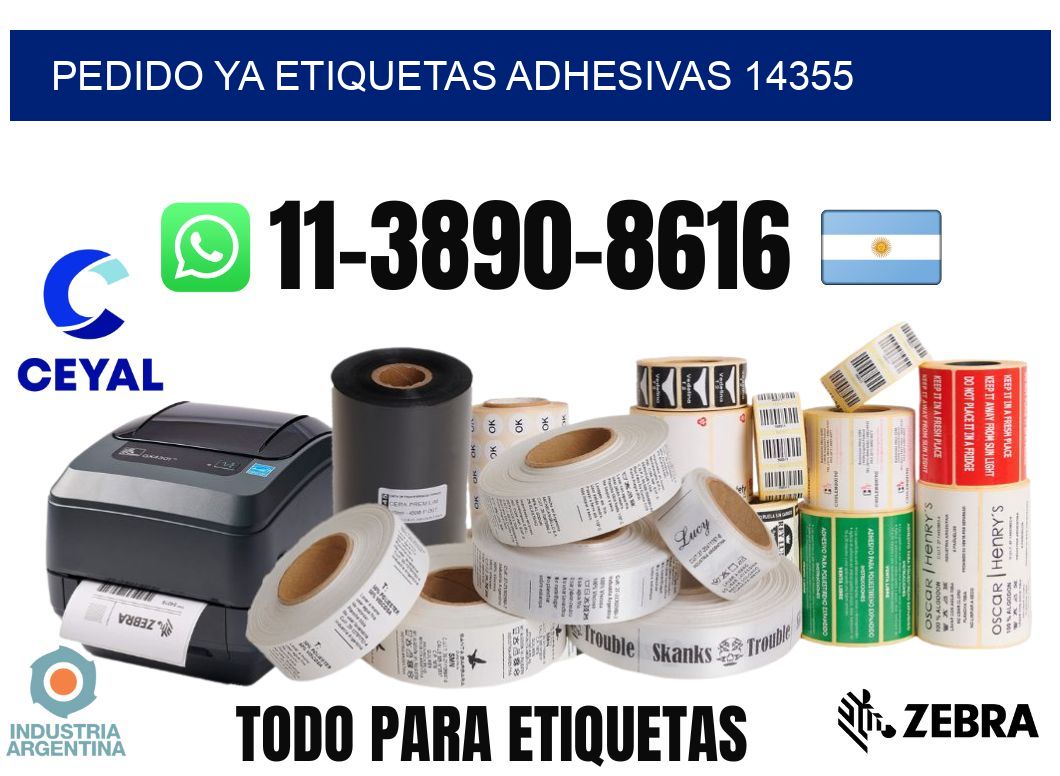 pedido ya etiquetas adhesivas 14355