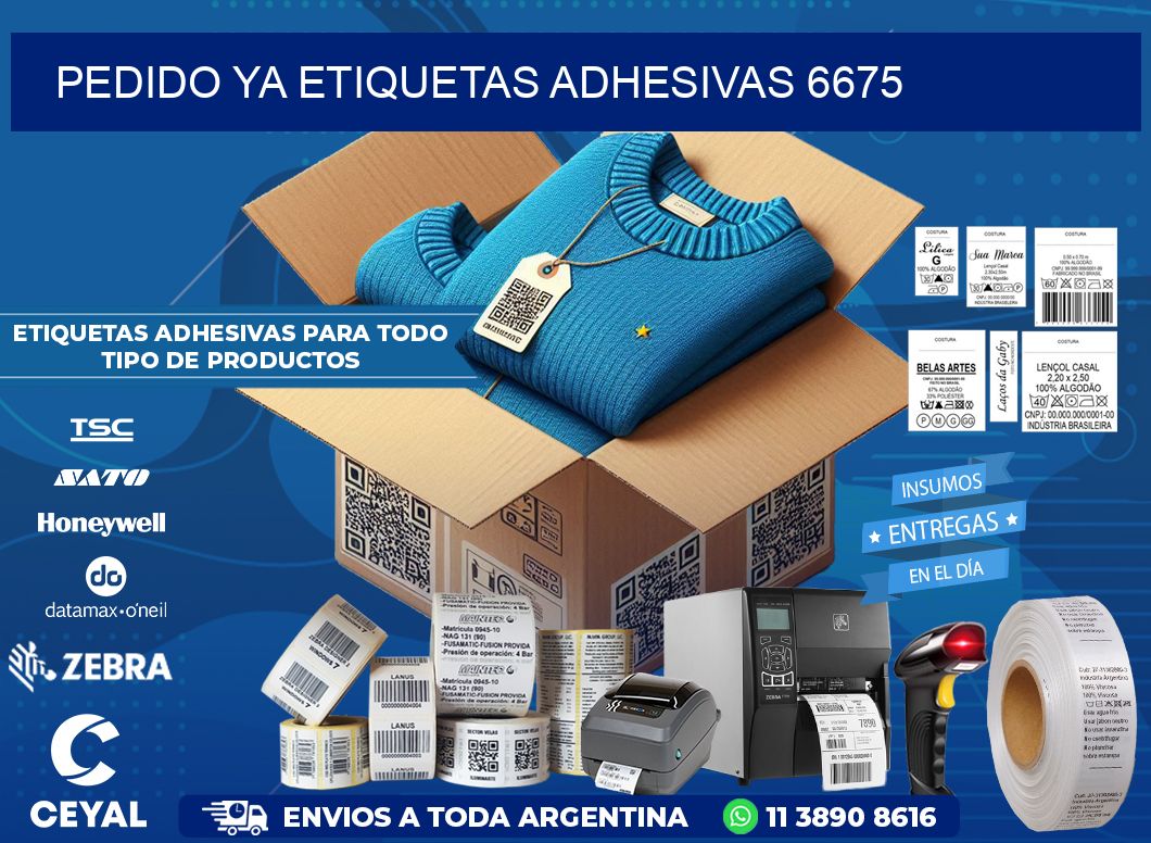 pedido ya etiquetas adhesivas 6675