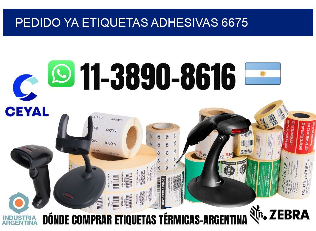 pedido ya etiquetas adhesivas 6675