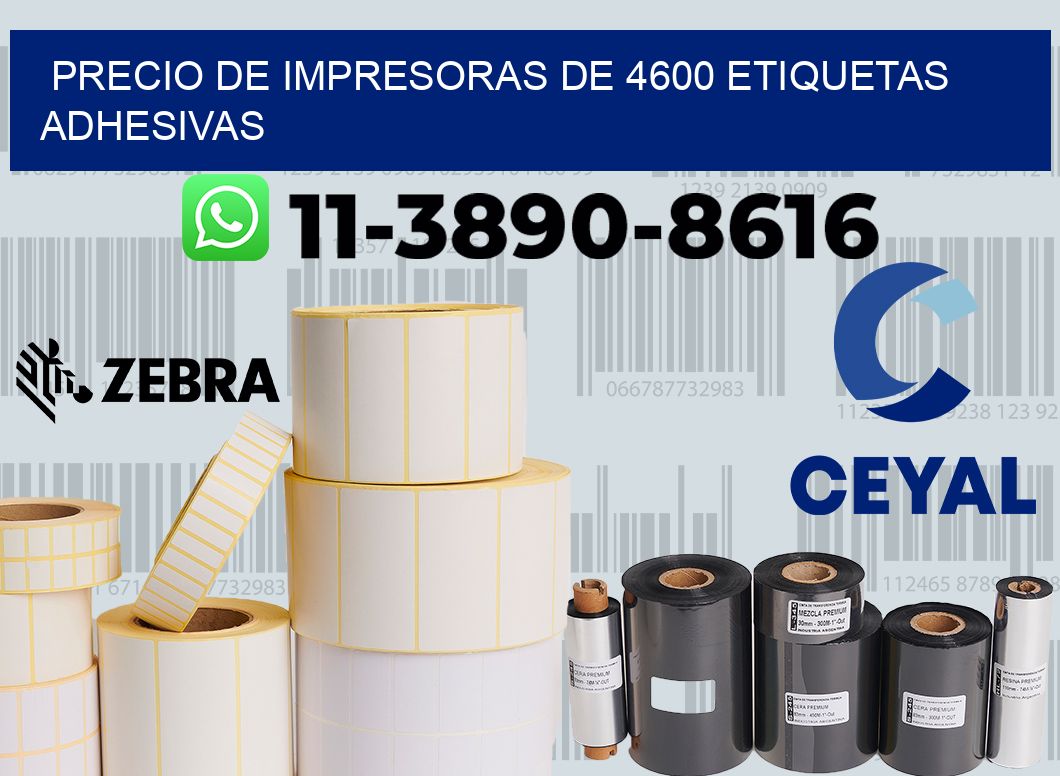 precio de impresoras de 4600 etiquetas adhesivas