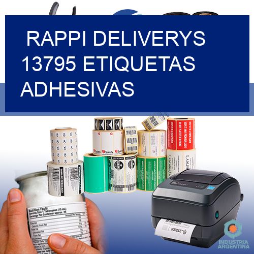 rappi deliverys 13795 etiquetas adhesivas