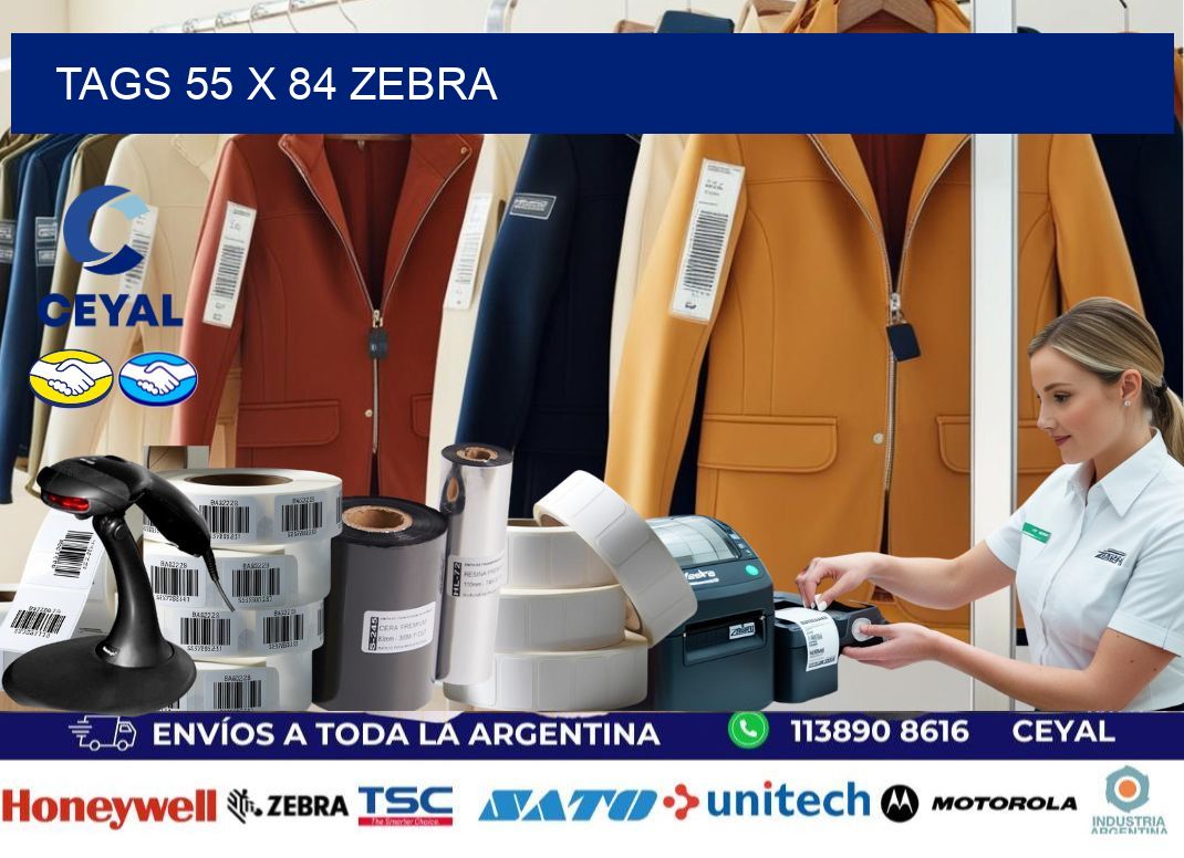 tags 55 x 84 zebra