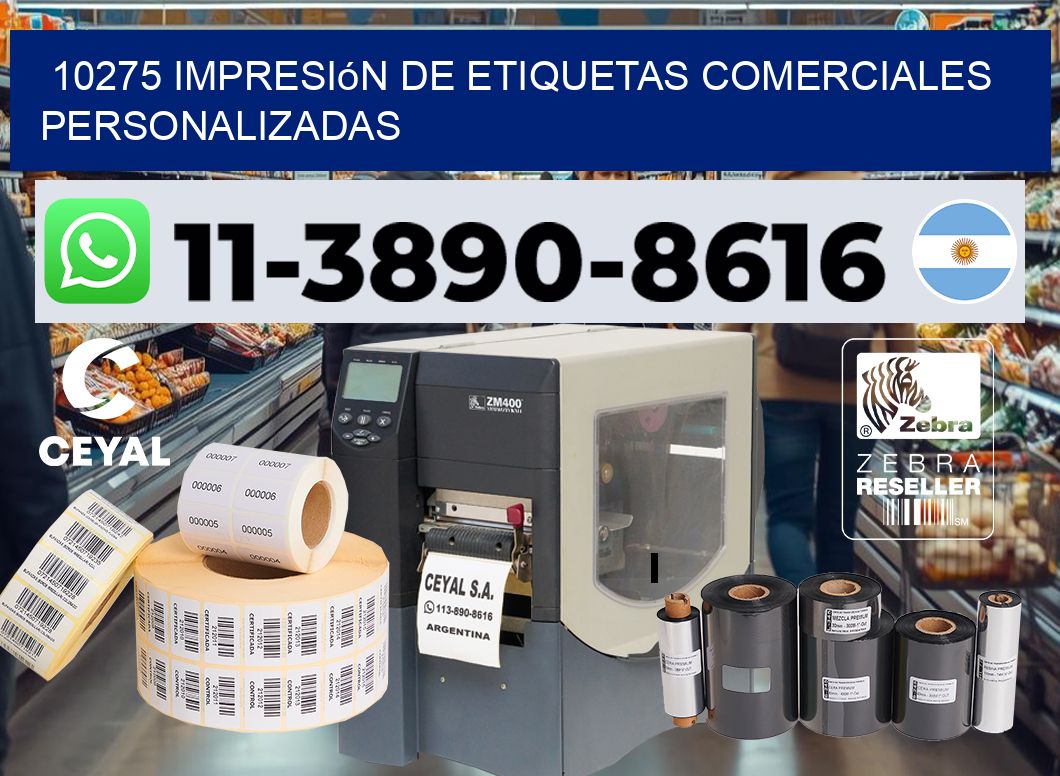 10275 Impresión de etiquetas comerciales personalizadas