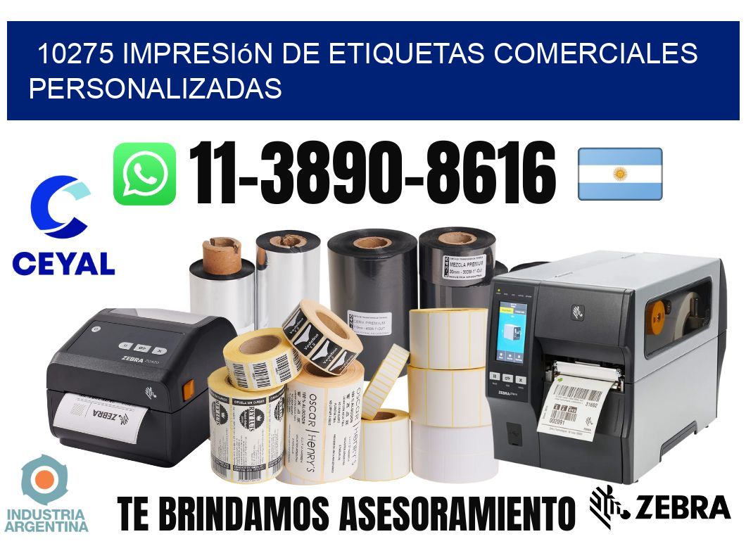 10275 Impresión de etiquetas comerciales personalizadas
