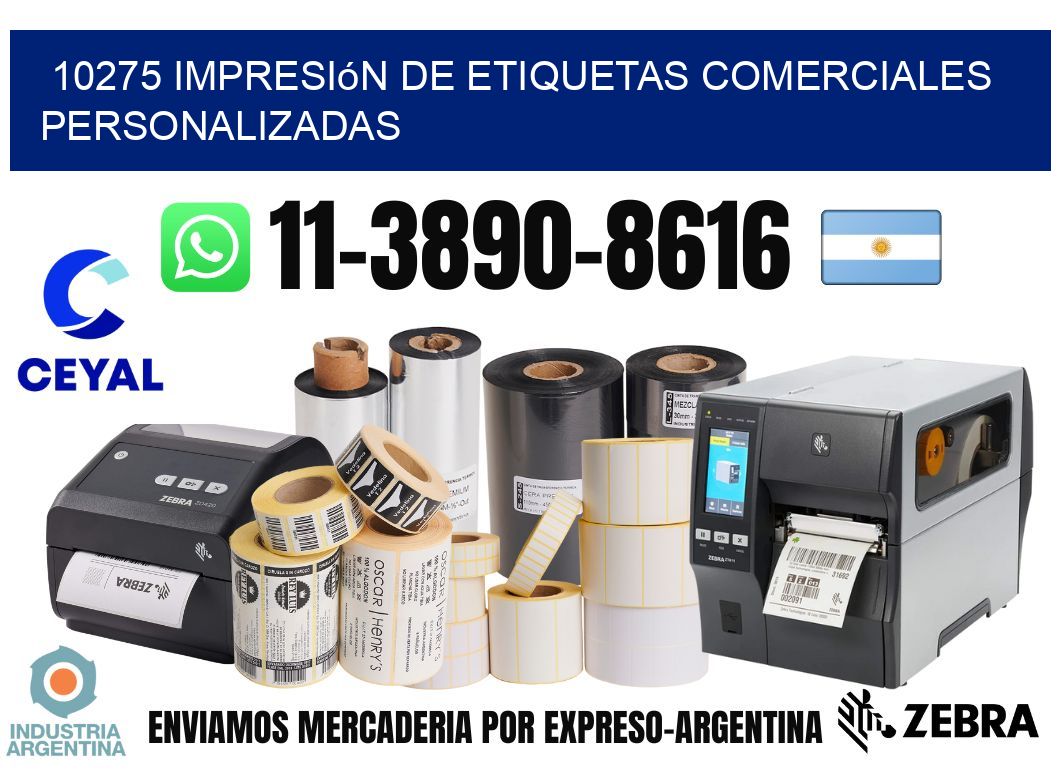 10275 Impresión de etiquetas comerciales personalizadas