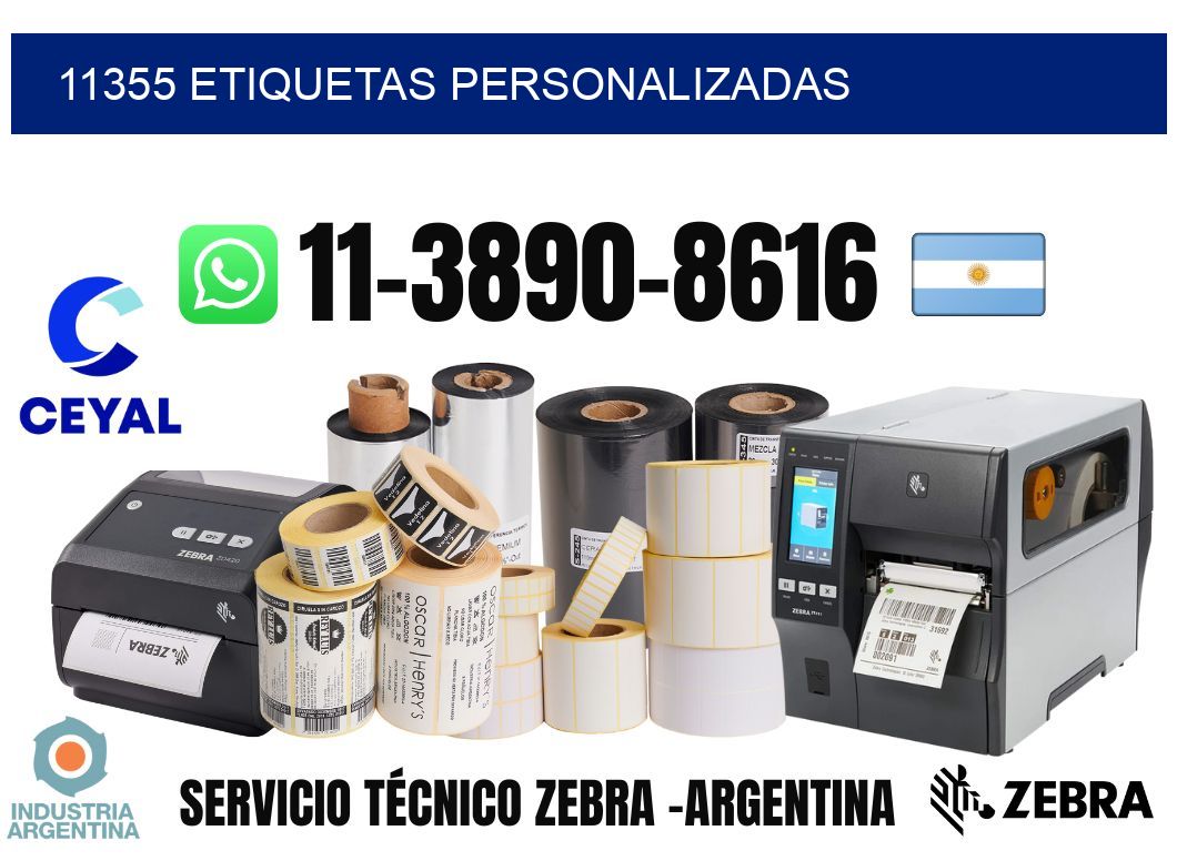 11355 etiquetas personalizadas