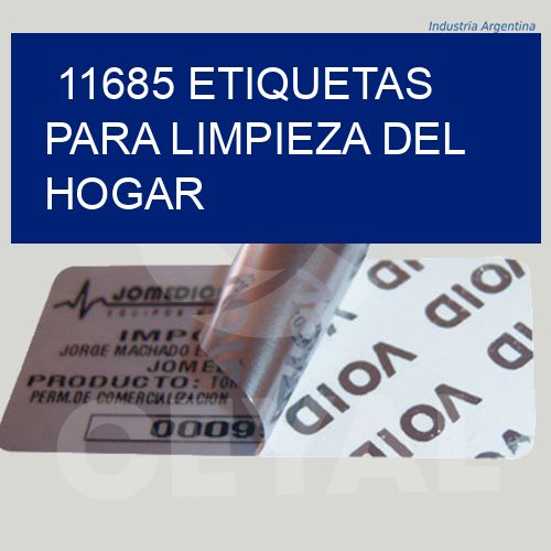 11685 Etiquetas para limpieza del hogar