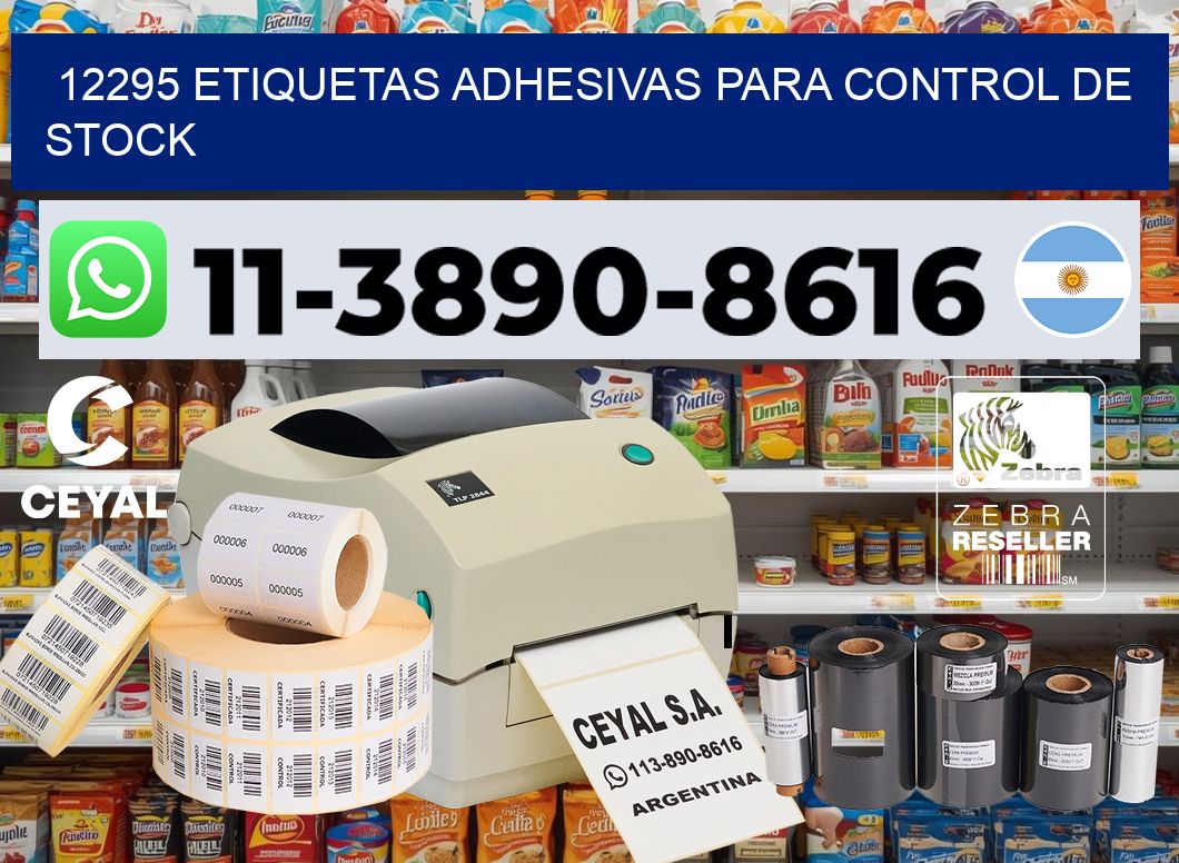 12295 Etiquetas adhesivas para control de stock