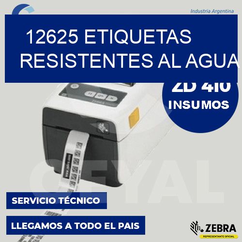 12625 Etiquetas resistentes al agua