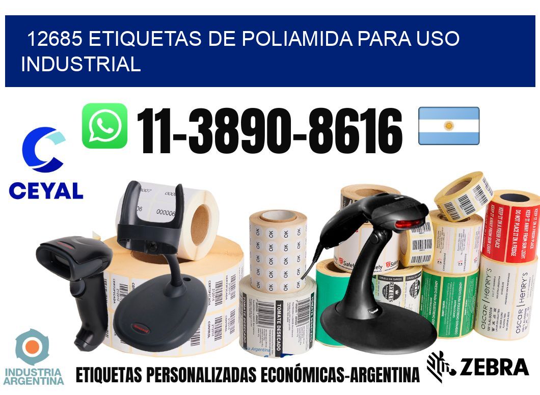 12685 Etiquetas de poliamida para uso industrial