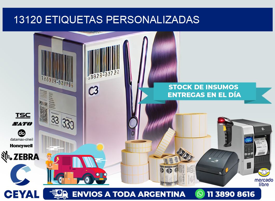 13120 etiquetas personalizadas